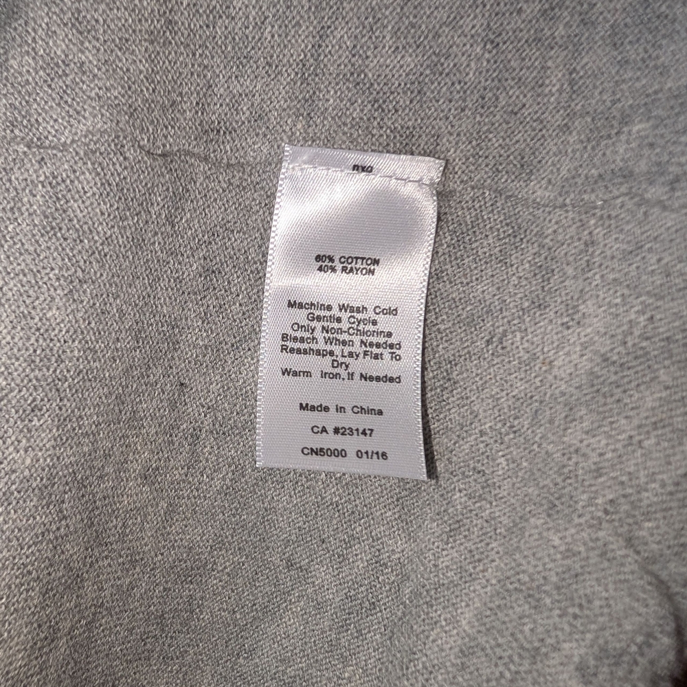 TALBOTS WOMEN'S HEATHER GRAY DRAPED CARDIGAN SIZE XL - Picture 8 of 8